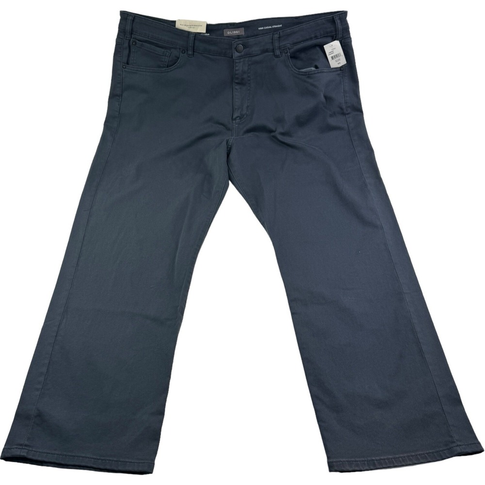 NWT DL1961 Coal Mine Vinn Casual‎ Straight Leg Cotton Blend Jeans Size 44X30